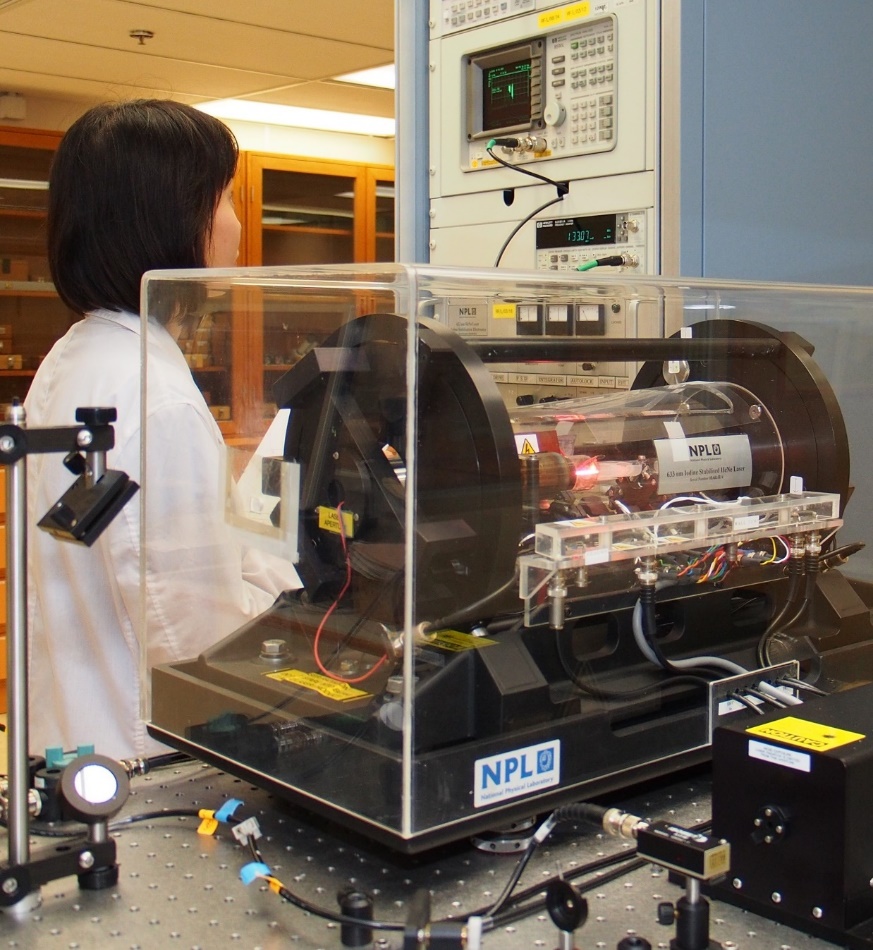 Iodine stabilized Helium Neon laser at SCL