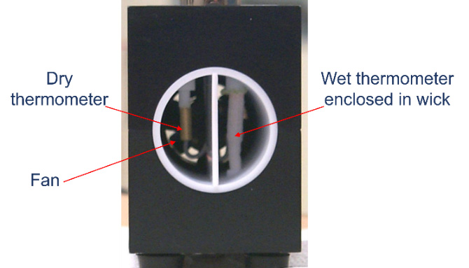 (a)	Aspirated psychrometer